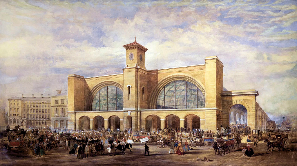 Arrival of Queen Victoria at Kings Cross station - c1852