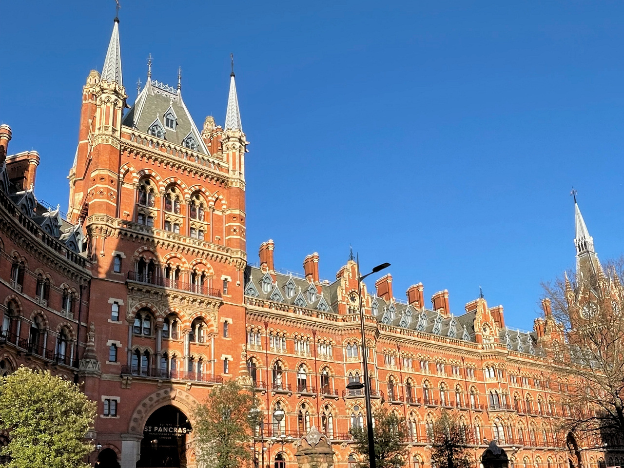 St Pancras station and hotel frontage